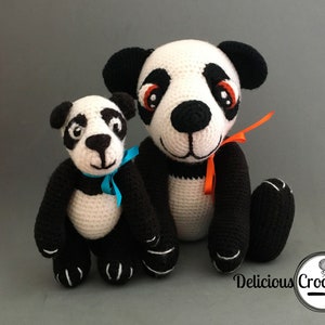 Amigurumi Pattern Crochet Panda Bears DIY Instant Digital Download PDF