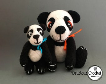 Amigurumi Pattern Crochet Panda Bears DIY Instant Digital Download PDF