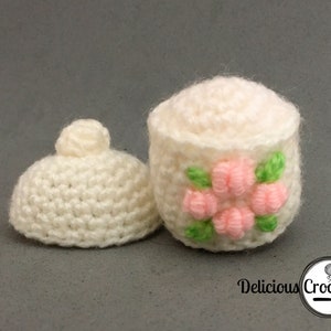 Amigurumi Pattern Crochet Mini Tea Set and Cupcakes DIY Digital Download image 5