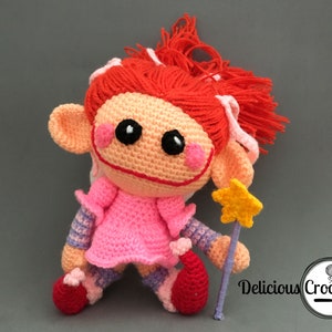Amigurumi Padrão Crochê Fada Sprite Pixie Boneca Brinquedo PDF Inglês ou Espanhol DIY Download Digital