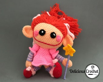 Amigurumi Pattern Crochet Fairy Sprite Pixie Doll Toy PDF English or Spanish DIY Digital Download