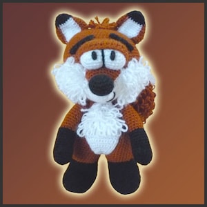 Amigurumi Pattern Crochet Fox Animal Doll Toy PDF English or Spanish DIY Instant Digital Download