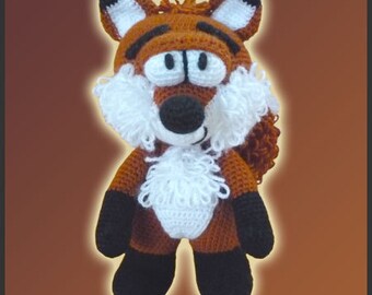 Modèle amigurumi au crochet, jouet de poupée animal renard PDF anglais ou espagnol bricolage téléchargement numérique instantané