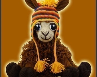 Patron Amigurumi Crochet Lama Coquena Alpaga Poupée Animal Patron PDF Anglais ou Espagnol