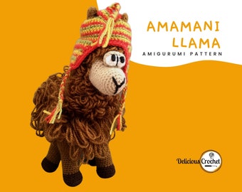 Amamani Pattern Crochet Puzzle Ball Llama Amigurumi DIY Instant Download