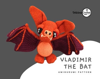 Amigurumi Pattern Crochet Vladimir Bar Vampire DIY Instant Digital Download PDF