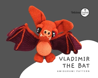 Amigurumi Pattern Crochet Vladimir Bar Vampire DIY Instant Digital Download PDF