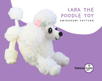 Modèle Amigurumi au crochet, jouet pour caniche Lara, bricolage en téléchargement numérique