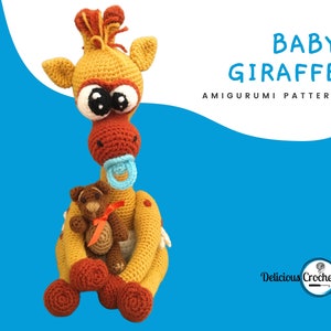 Amigurumi Pattern Crochet Baby Giraffe and teddy bear Amigurumi Doll PDF English or Spanish