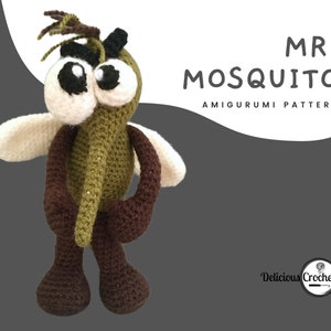 Amigurumi Pattern Crochet Mosquito Insect Bug Doll Animal PDF English or Spanish