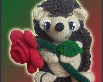 Amigurumi Pattern Crochet Hedgehog Porcupine and Flower Animal Doll Toy PDF English or Spanish DIY