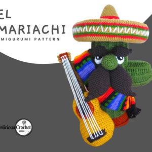 Amigurumi Pattern Crochet Cactus Mariachi DIY Digital Download