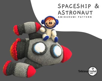 Amigurumi Pattern Crochet Spaceship and Astronaut DIY Instant Digital Download PDF