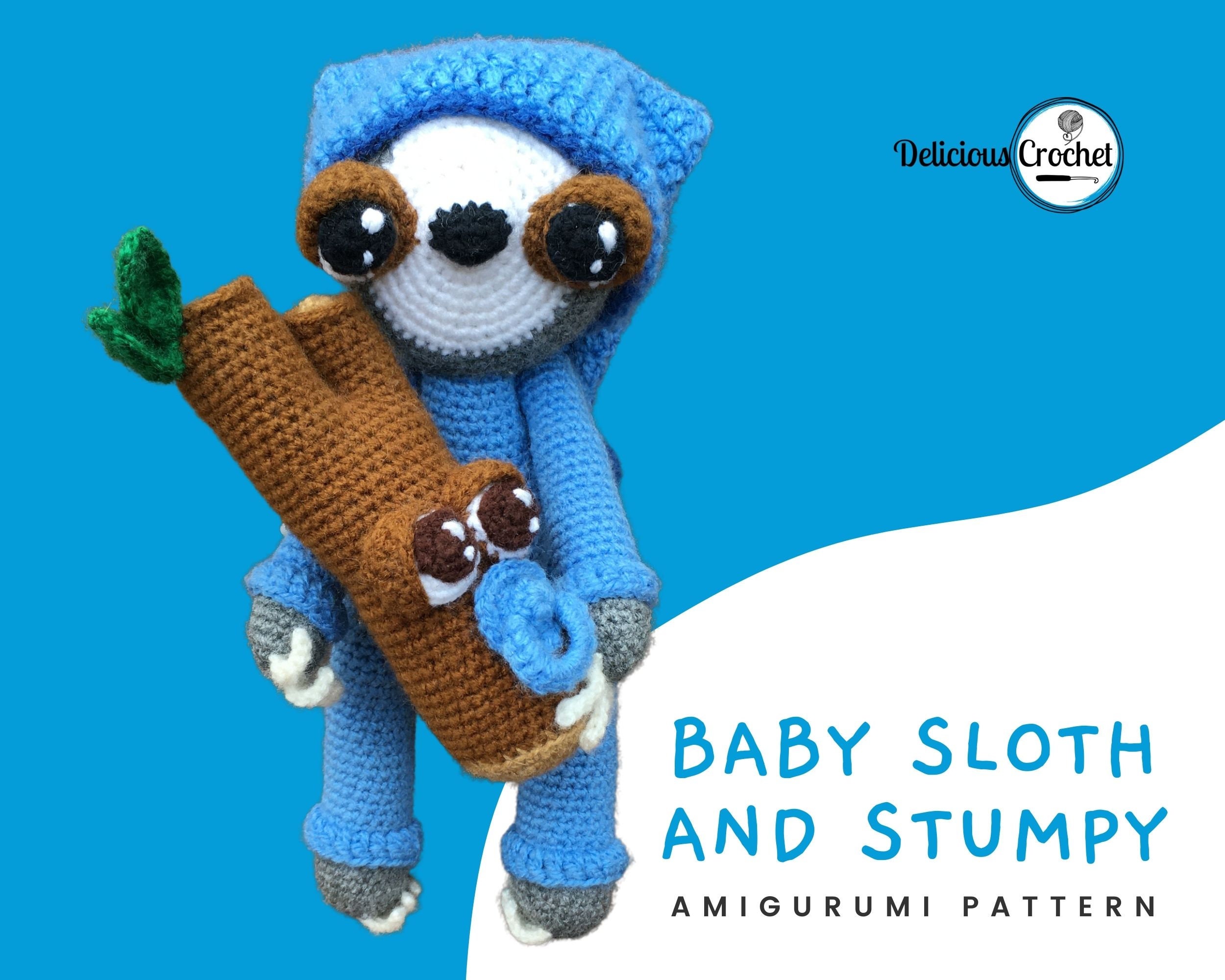 Amigurumi Pattern Crochet Baby Sloth and Stumpy Doll Animal | Etsy