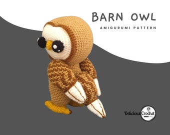 Amigurumi Pattern Crochet Barn Owl DIY Instant Digital Download DIY