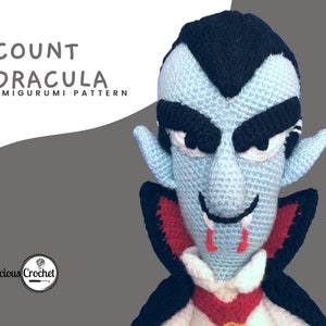 Amigurumi Pattern Crochet Count Dracula Vampire Doll Halloween PDF English or Spanish