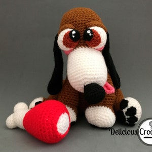 Amigurumi Pattern Crochet Puppy Dog Doggy Hound Doll Animal Toy PDF English or Spanish