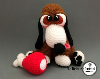 Amigurumi Pattern Crochet Puppy Dog Doggy Hound Doll Animal Toy PDF English or Spanish