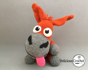 Amigurumi Pattern Crochet Mule Donkey Horse Pony Animal Doll Toy PDF English or Spanish DIY Digital Download