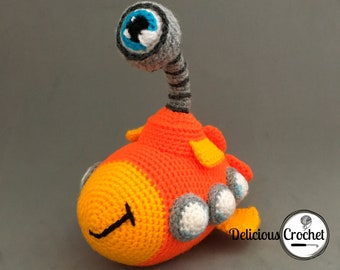 Amigurumi Pattern Crochet Nautilus Submarine DIY Instant Digital Download PDF