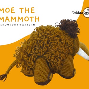 Amigurumi Pattern Crochet Moe Mammoth DIY Digital Download