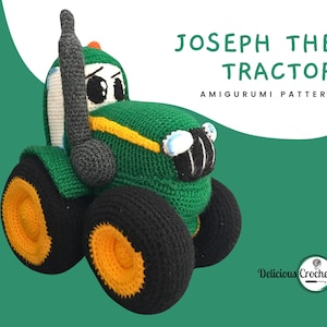 Haakpatroon amigurumi-tractor – DIY pluche boerderijvoertuig, pdf-zelfstudie, handgemaakt speelgoedcadeau voor kinderen, Engelse of Spaanse digitale download