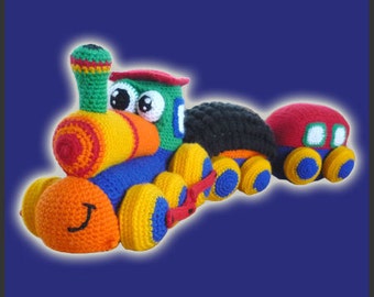 Amigurumi Pattern Crochet Happy Train DIY Digital Download