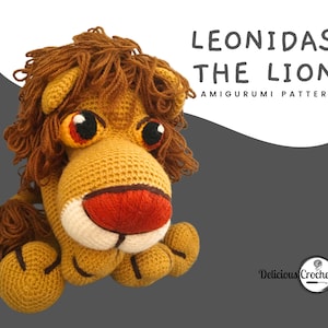 Amigurumi Pattern Crochet Leonidas Lion Doll DIY Instant Digital Download PDF