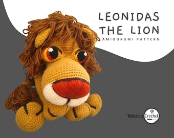 Amigurumi Pattern Crochet Leonidas Lion Doll DIY Instant Digital Download PDF