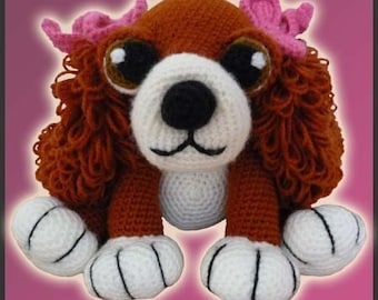 Amigurumi Pattern Crochet Wendy Cocker Puppy Dog Toy DIY Digital Download