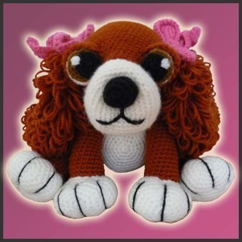 Amigurumi Pattern Crochet Wendy Cocker Puppy Dog Toy DIY Digital Download image 1
