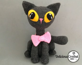 Motif amigurumi au crochet Jinxy Kat chat chaton poupée bricolage téléchargement numérique instantané PDF