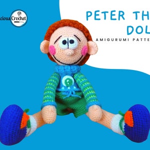 Amigurumi Pattern Crochet Peter Doll DIY Digital Download