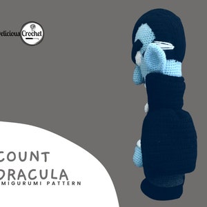 Amigurumi Pattern Crochet Count Dracula Vampire Doll Halloween PDF English or Spanish