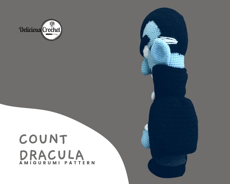Amigurumi Pattern Crochet Count Dracula Vampire Doll Halloween PDF English or Spanish