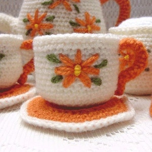 Amigurumi Pattern Crochet Tea Set and Cookies DIY Instant Digital Download PDF image 5