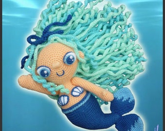 Patron Amigurumi pour poupée sirène au crochet Patron PDF anglais ou espagnol