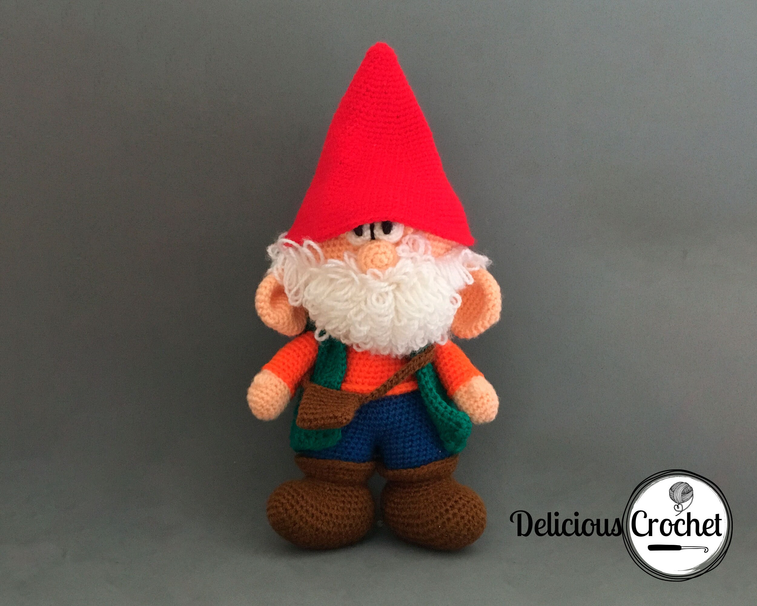 Amigurumi Pattern Crochet Garden Gnome Doll DIY Digital Download