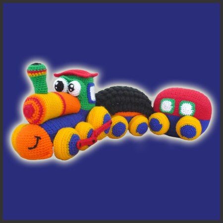 Amigurumi Pattern Crochet Happy Train DIY Instant Digital Download PDF