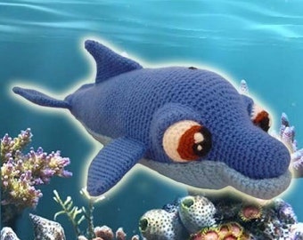 Amigurumi Pattern Crochet Bottlenose Dolphin DIY Instant Digital Download PDF