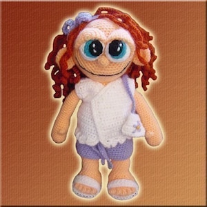 Amigurumi Pattern Crochet Doll with removable outfit Girl Teen Toy Person People Sally PDF English or Spanish