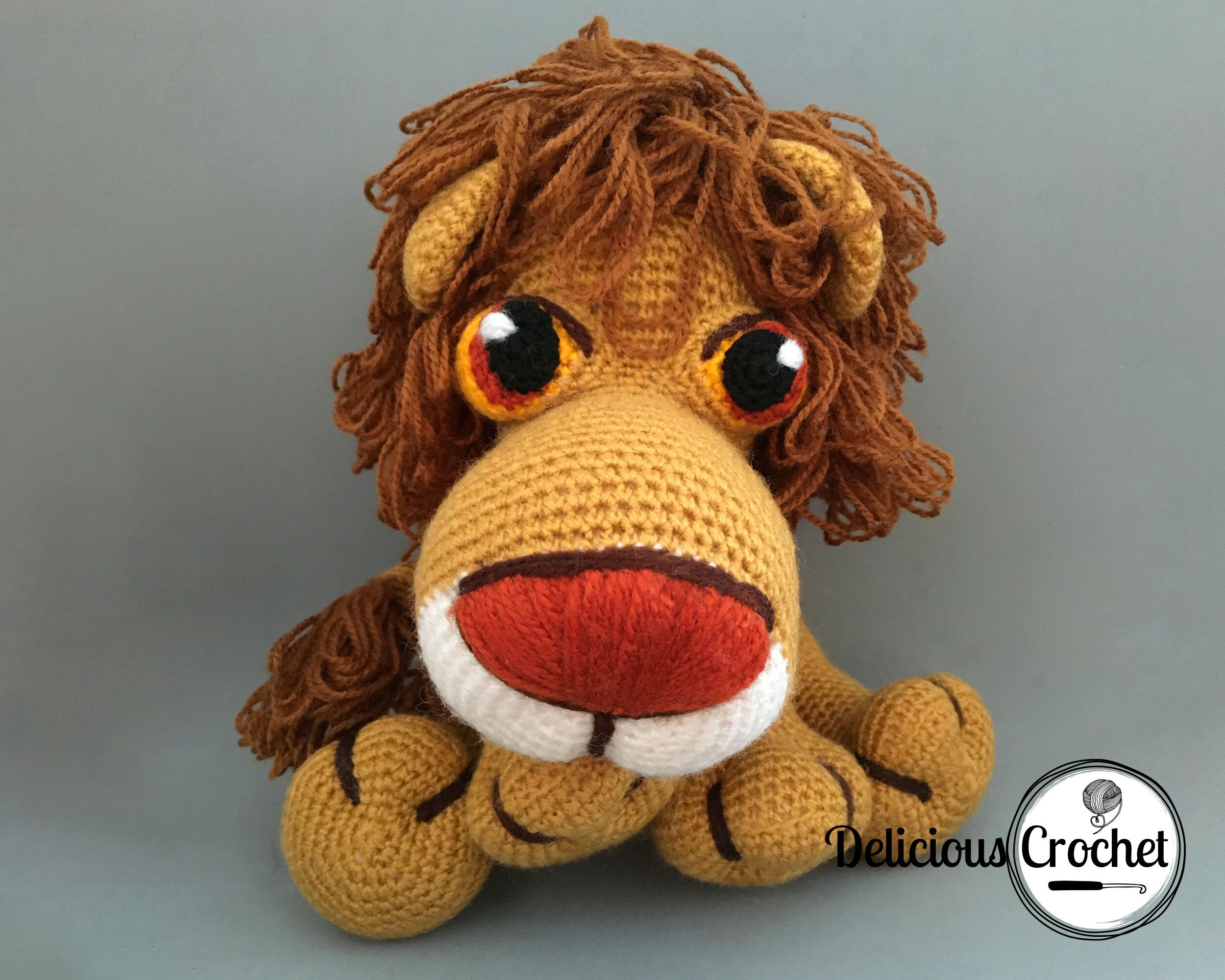 Amigurumi Pattern Crochet Leonidas Lion Doll DIY Instant Digital Down…
