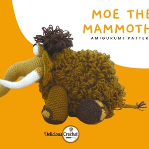 Amigurumi Pattern Crochet Moe Mammoth DIY Digital Download