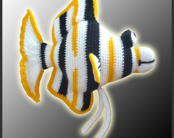 Amigurumi Pattern Crochet Angelo Angel Fish DIY Digital Download