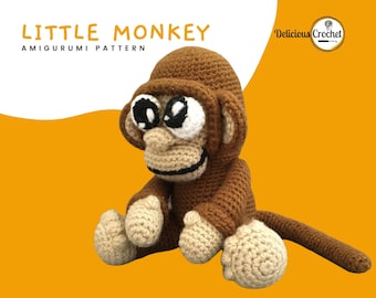 Amigurumi Pattern Little Monkey Crochet Digital Download