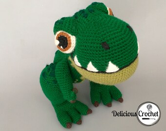 Amigurumi Crochet Dinosaur Pattern T-REX Reptile Animal Dino Doll Toy PDF English or Spanish