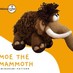 Amigurumi Pattern Crochet Moe Mammoth DIY Digital Download