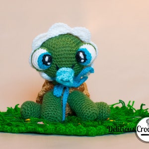 Amigurumi Pattern Crochet Baby Turtle Doll Animal Tortoise PDF Pattern English or Spanish