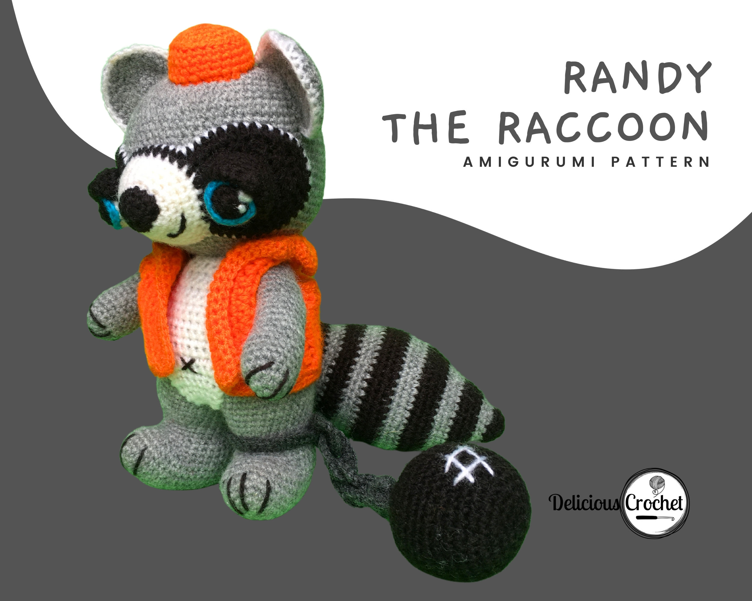38 Racoon Crochet Patterns for Woodland Amigurumi, Hats, Appliques, and Cozy Handmade... 18 Amigurumi Raccoon Crochet Pattern Animal Doll Toy English