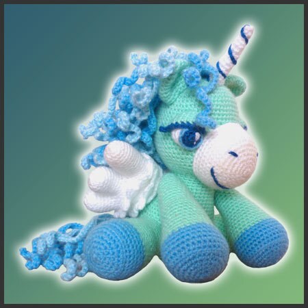 Amigurumi Pattern Crochet Peppermint Pegasus DIY Instant Digital Down…